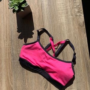 Pink padded sports bra